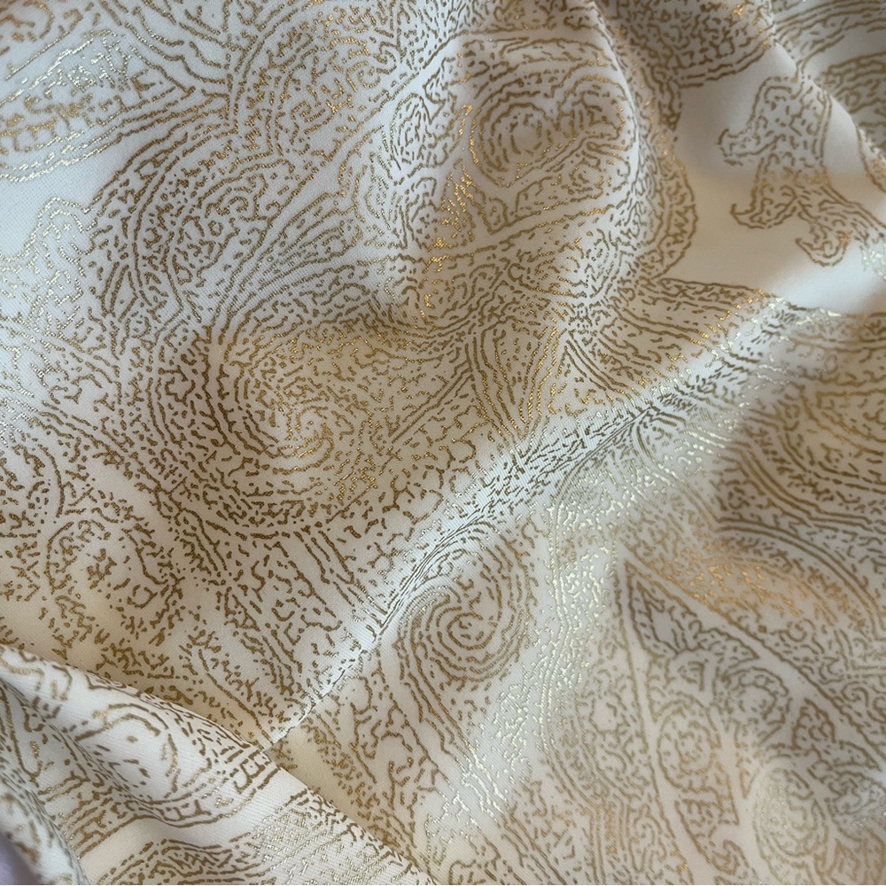12 Ralph Lauren golden paisley pattern one shoulder one piece bathing suit - Picture 9 of 9